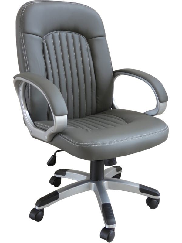 Főnöki bőrfotel - szürke